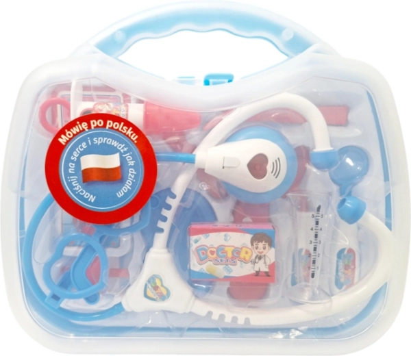Set medical cu modul vocal în limba polonă și stetoscop luminos