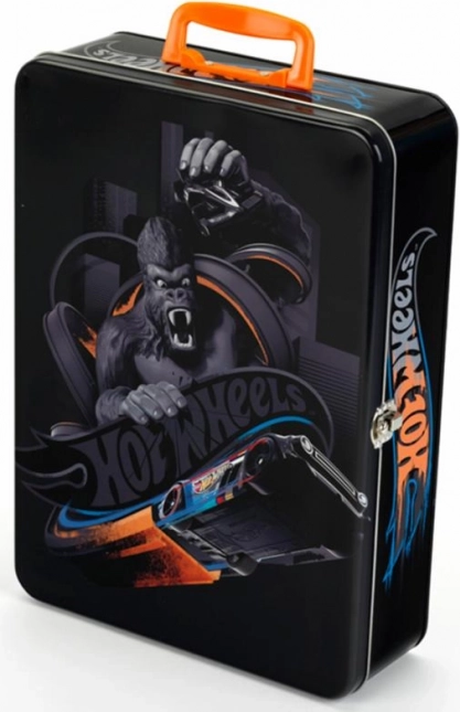 Servietă metalică pentru 50 de mașinuțe HOT WHEELS