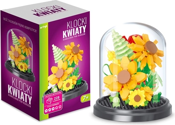 Set de construcție hortensie sub clopot de sticlă – 624 de piese