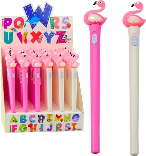 Pix Flamingo Luminos Roz Cerneală Albastră 0,7mm