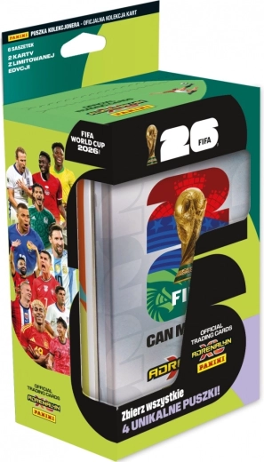 Cutie metalică de colecție cu cărți PANINI FIFA World Cup 2026