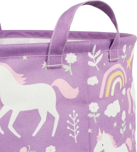 A Little Lovely Company coș de depozitare pentru jucării unicorni și curcubeu