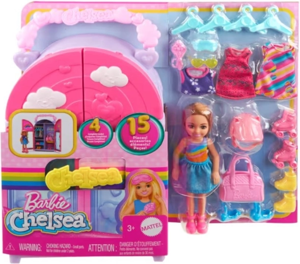 Barbie Chelsea dulap – păpușă și 15 accesorii