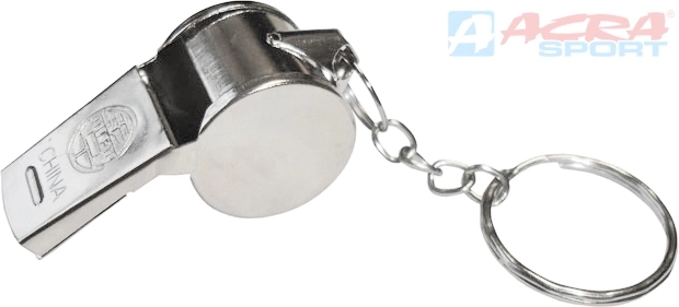 Fluier sportiv metalic ACRA cu bilă 4,5 cm - 1 bucată