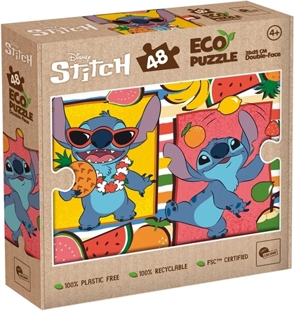 Lisciani puzzle eco față-verso Stitch 48 de piese