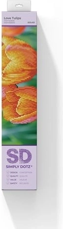 Diamond Dotz Love Tulips – set pentru broderie cu diamante 35 × 27 cm