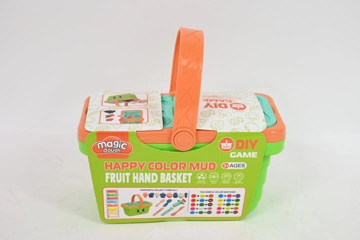 Set creativ cu plastilină Ciastolina în coșuleț cu forme, verde