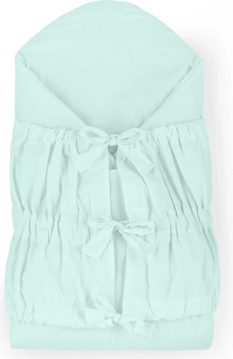 Petite&Mars înfășătoare cu șnur Nurse cu inserție din cocos Frosted Mint 75 × 75 cm