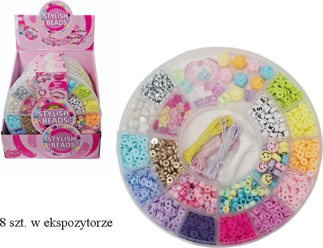 Set creativ de mărgele din cauciuc cu accesorii pentru realizarea bijuteriilor
