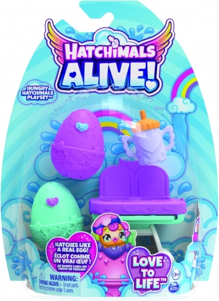 Set de joacă Hatchimals cu scaun de hrănire