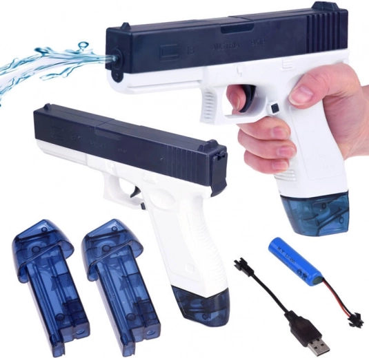 Pistolă cu apă electrică, reîncărcabilă, cu rezervoare