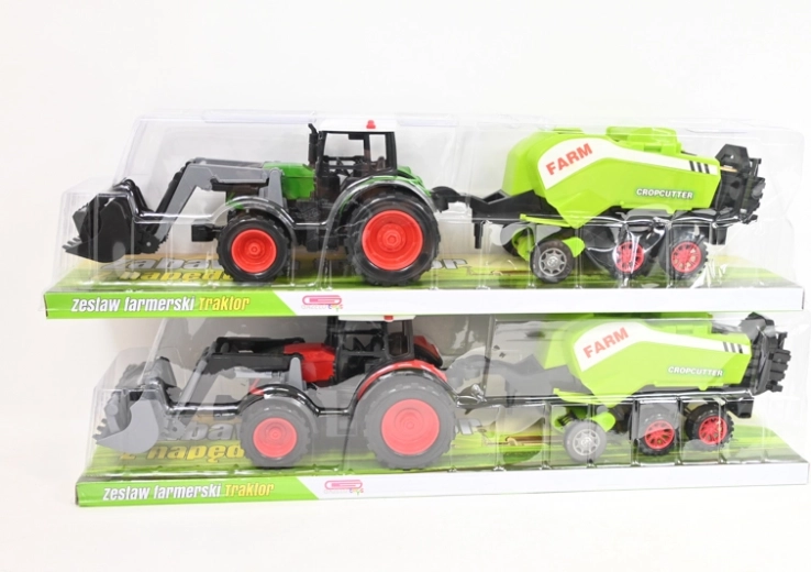 Tractor cu cupă frontală și utilaj agricol - 1 bucată