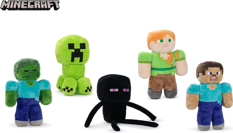 Figurină de pluș Minecraft 30 cm (5 variante), de la naștere