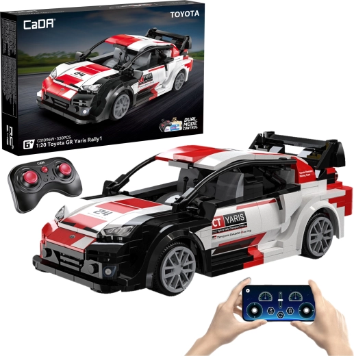 CaDA Toyota GR Yaris Rally1 set de construcție RC – mașină de curse cu telecomandă, 330 piese