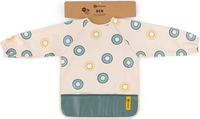 Petite&Mars bavețică cu mâneci lungi Ben green kiwi