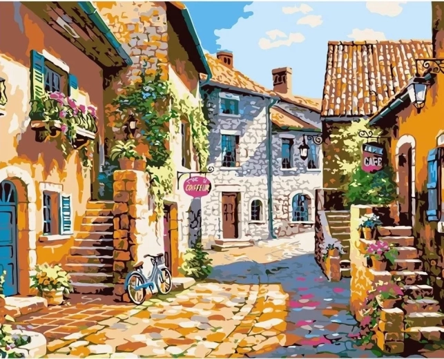 Norimpex pictură cu diamante – Alee de piatră în Italia 30 × 40 cm