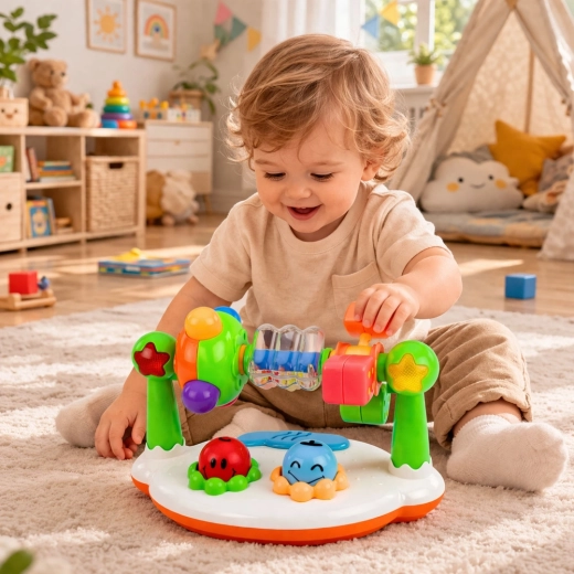 Zornăitoare și elemente rotative pentru motricitate fină