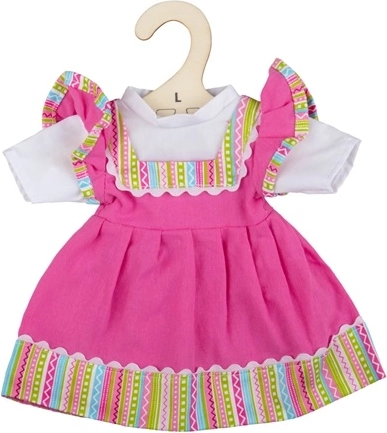 Bigjigs Toys rochiță cu tiv în dungi pentru păpușă – Roz