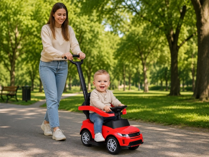 Ride-on și mașinuță de împins 2în1 pentru diferite etape de dezvoltare