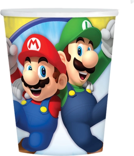 Pahare Super Mario 250 ml (8 buc.)