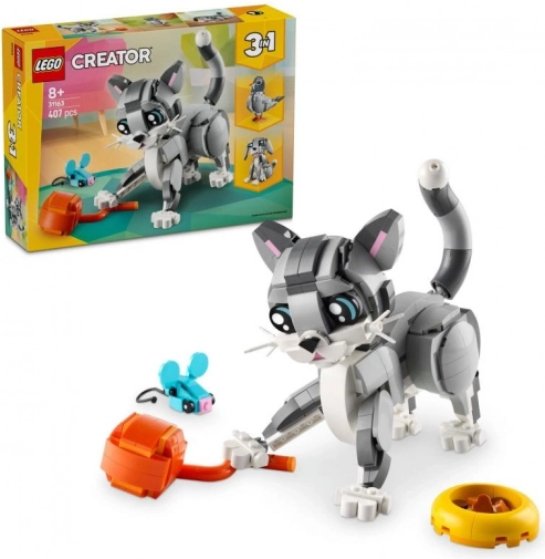 lego creator 3-în-1 pisică năzdrăvană set de construcție