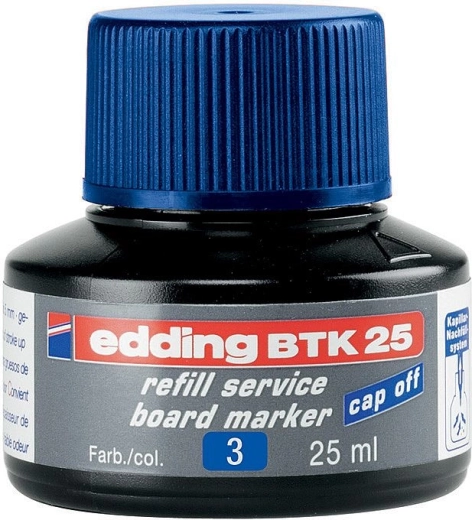 Cerneală Edding BTK 25 albastră – rezerve pentru markere pentru tablă