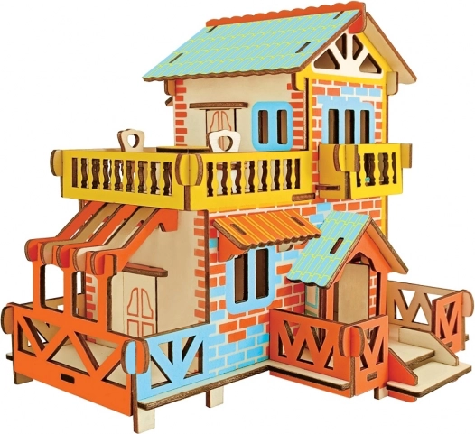 Woodcraft puzzle 3D din lemn cabană de la țară