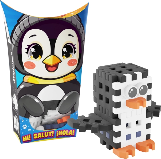 Set de construcție Mini Waffle Pocket Pets pinguin