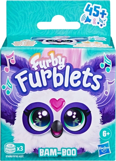 Hasbro Furby Furblet Bam-Boo pandă mini interactivă cu breloc