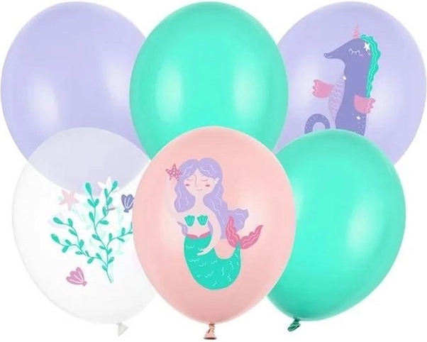 Baloane Lumea marină 30 cm, mix A6 (6 buc)