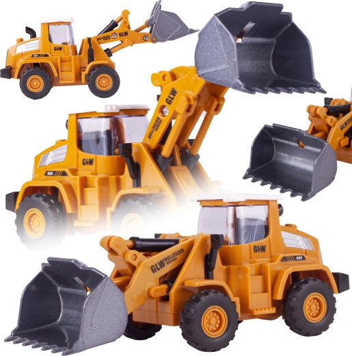 încărcător–excavator metalic cu propulsie manuală prin fricțiune