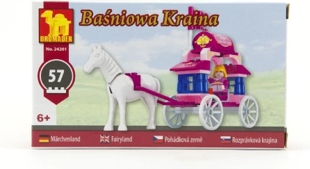 Set de construcție Dromader – caleașcă de basm cu cal alb, 57 piese