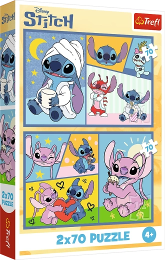Puzzle 2x70 - Disney Lilo și Stitch - Fără plictiseală cu Stitch