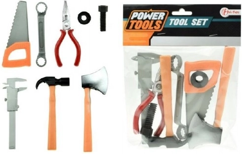 Set de unelte din plastic pentru copii, 7 piese