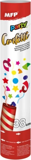 Confetti din hârtie cu lansator 38 cm