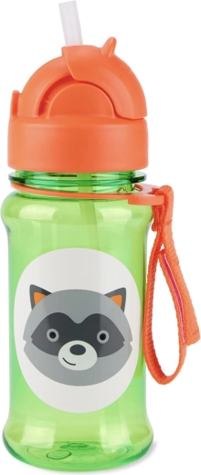 Skip Hop Zoo sticlă din Tritan cu pai, raton 355 ml