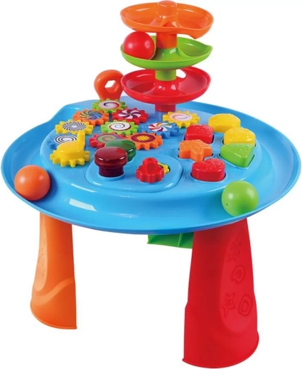 Masă de joacă Playgo cu rotițe dințate