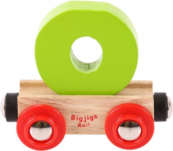 Vagon de lemn pentru cale ferată Bigjigs Rail - litera O