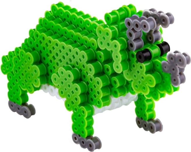 Dinozaur 3D triceratops din mărgele