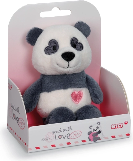 Nici panda de pluș Love în cutie cadou 12 cm
