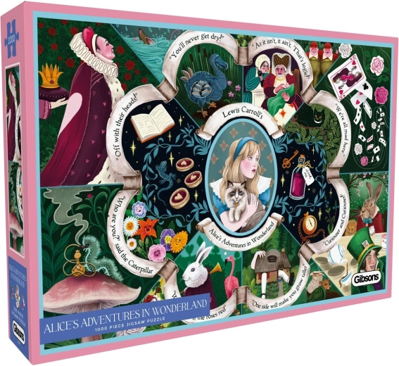 Puzzle Gibsons Alice în Țara Minunilor 1000 de piese