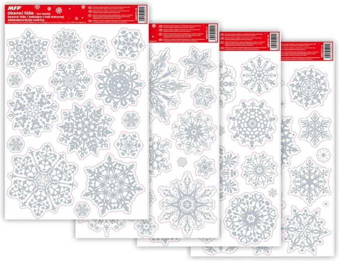 Folie de fereastră de Crăciun cu sclipici 20x30cm