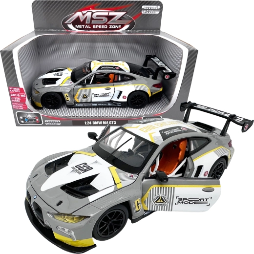 Model metalic 1:24 BMW M4 GT3 – gri argintiu