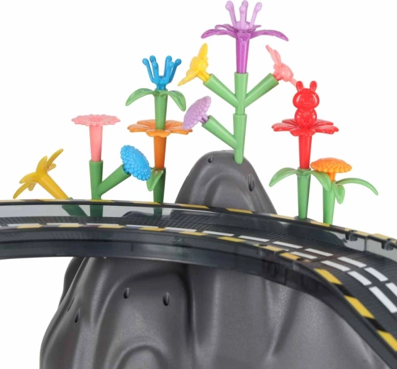 Pistă dinamică cu pod, urcări și curbe