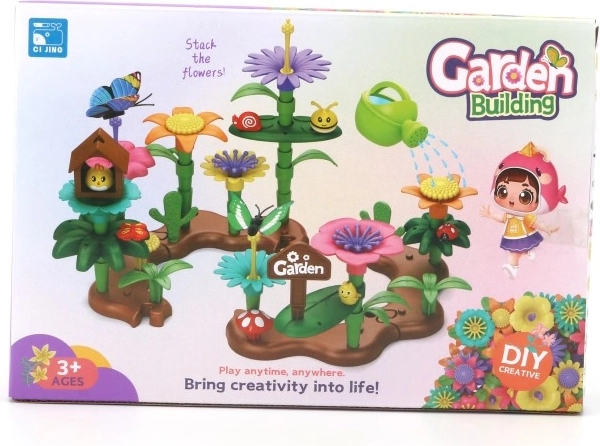 Set de construcție creativă Grădina veselă cu animăluțe – 71 de piese