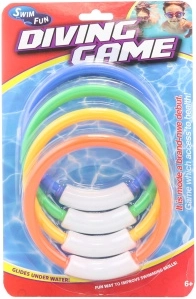 Set de cercuri de scufundare pentru apă (4 buc)