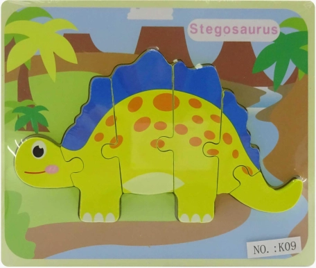 Inserție dinozaur din lemn