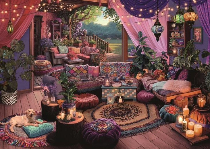 Puzzle Ravensburger Adăpostul Meu Cozy Boho 1000 piese