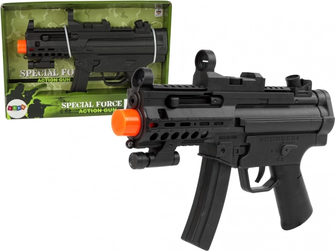 Pistolă militară pentru copii cu sunet și vibrații – negru