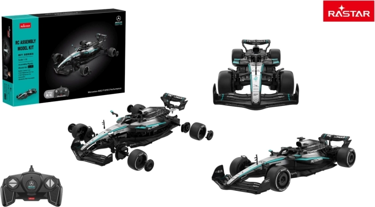 Mașină RC Rastar Mercedes-AMG F1 W16 E Performance, kit de construcție 1:16, negru - 1 bucată